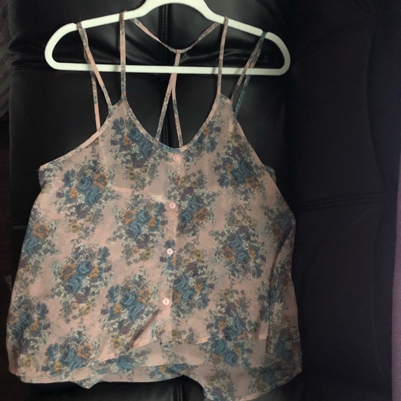 Lush Tops - Blush pink flower crop top Lush Tops - Blush pink flower crop top